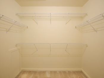 Extra large closet space at carlson woods townhomes